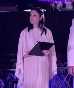 Olga Ginzburg judging a ballroom championship